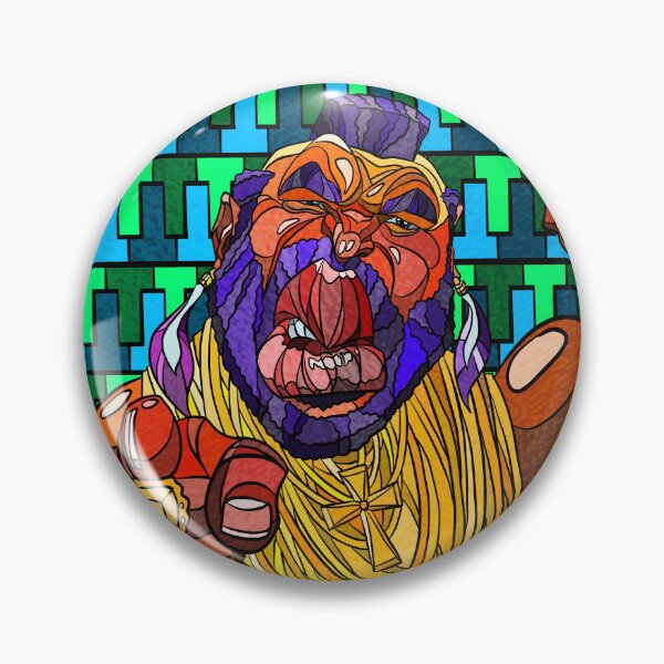 Item preview, Stained Glass Mr T Caricature designed and sold by Chumpmonkey Art.