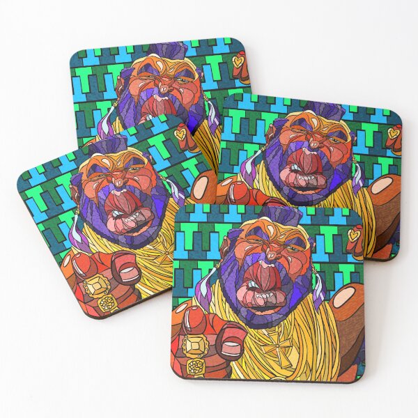Item preview, Stained Glass Mr T Caricature designed and sold by Chumpmonkey Art.