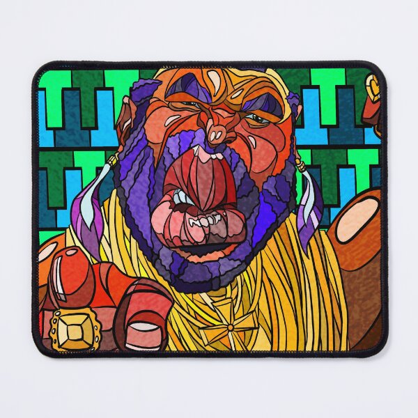 Item preview, Stained Glass Mr T Caricature designed and sold by Chumpmonkey Art.