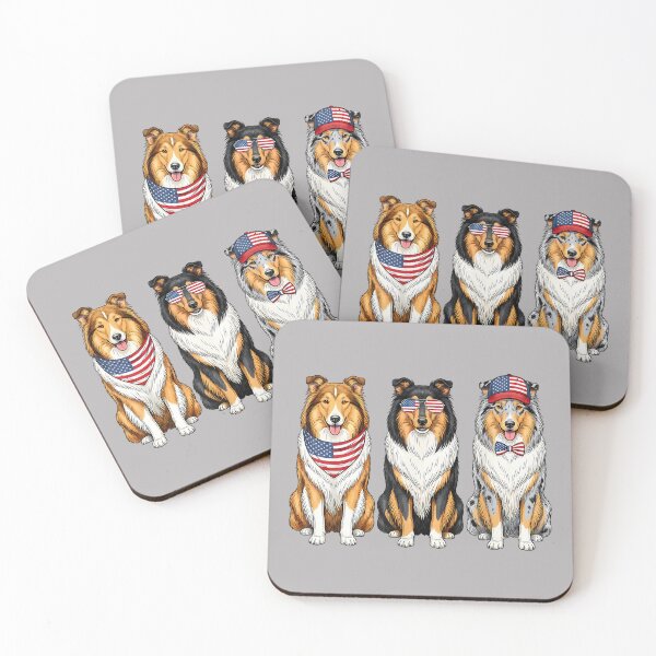 Item preview, Rough Collie 4th of July US American Flag Dog Patriotic designed and sold by GreggRoss.