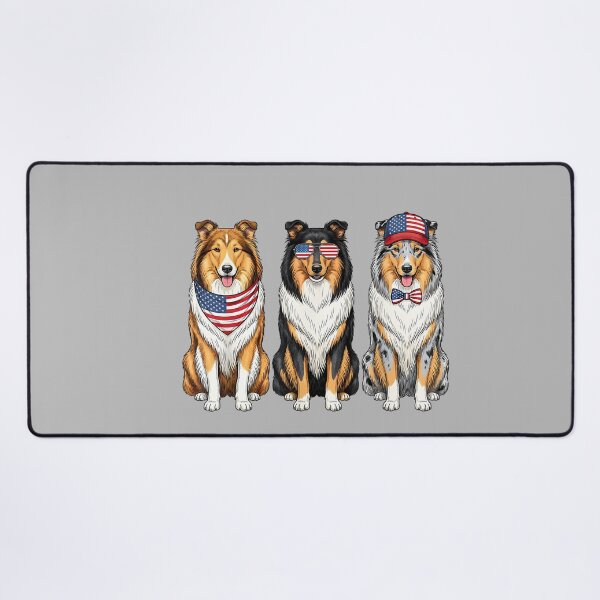 Item preview, Rough Collie 4th of July US American Flag Dog Patriotic designed and sold by GreggRoss.