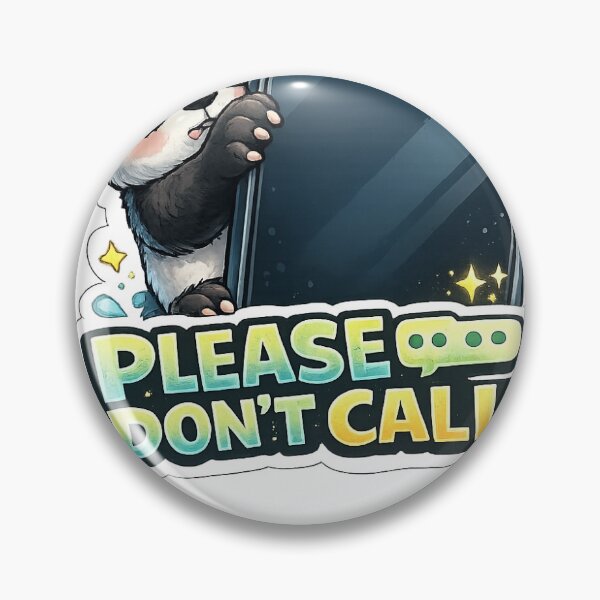 Item preview, Please Text Don’t Call Introvert Panda Sticker designed and sold by PixelPanda28.