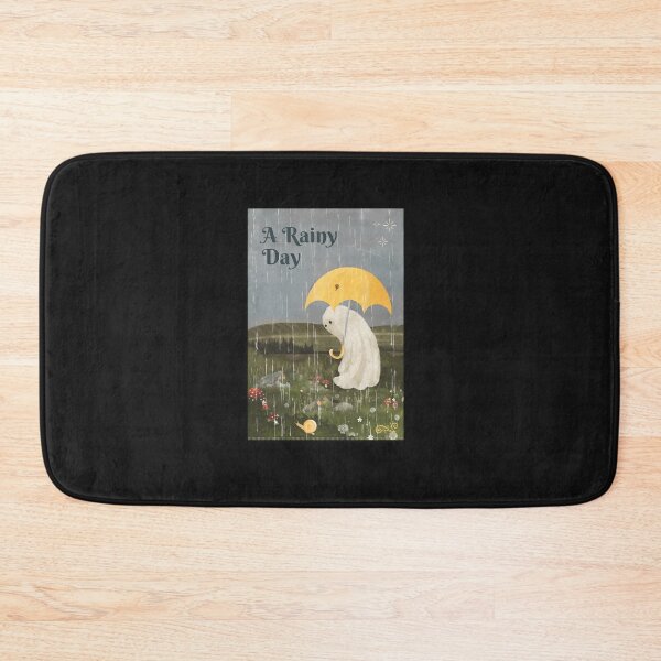 Item preview, Melancholy Ghost in Rain with Umbrella Art designed and sold by folk-4-arts.
