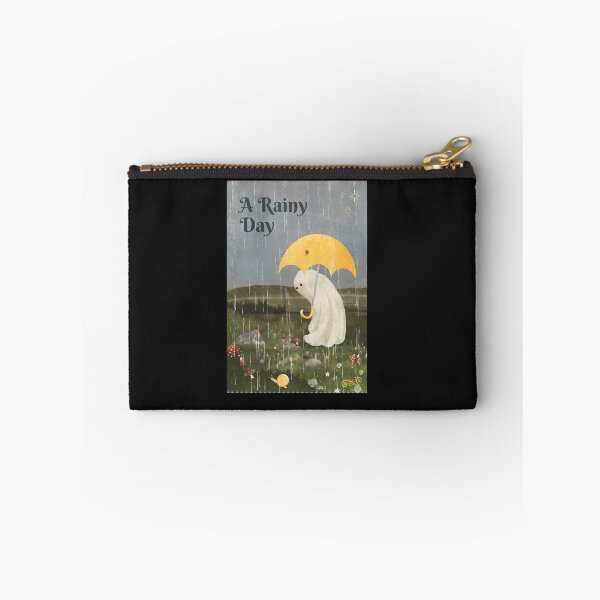 Item preview, Melancholy Ghost in Rain with Umbrella Art designed and sold by folk-4-arts.
