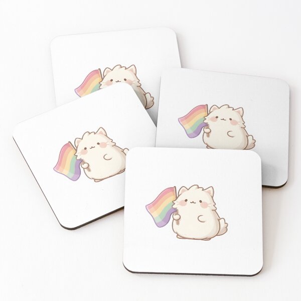 Item preview, Adorable Rainbow Pride Cat – Soft Kawaii LGBTQ Aesthetic Design designed and sold by Pride_Prints.