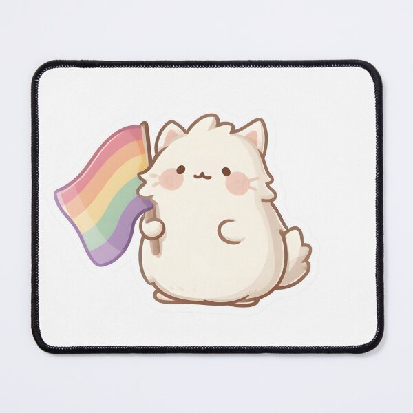 Item preview, Adorable Rainbow Pride Cat – Soft Kawaii LGBTQ Aesthetic Design designed and sold by Pride_Prints.