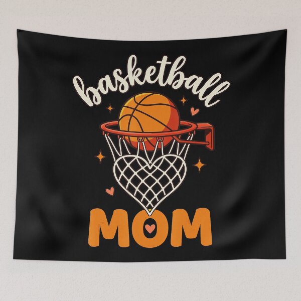 Item preview, Basketball Mom Heart Hoop Retro Game Day Family Spirit designed and sold by allistermariam.