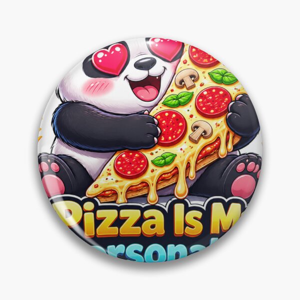 Item preview, Pizza Is My Personality Cute Panda Sticker designed and sold by PixelPanda28.