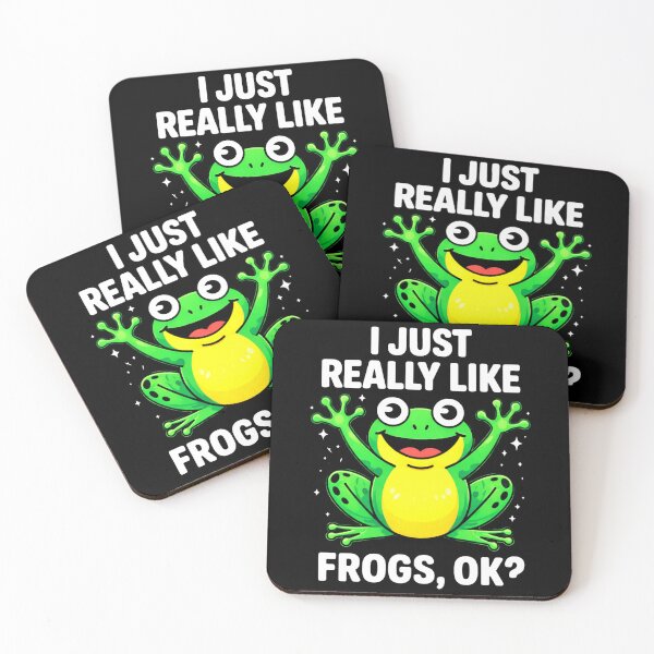 Item preview, I Just Really Like Frogs Cute Funny Cartoon Frog Lover Design designed and sold by MiALopezArt.