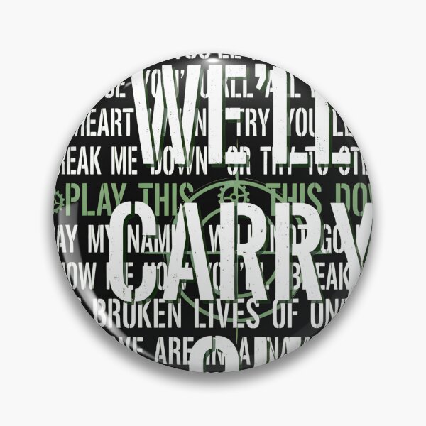 Item preview, Carry On Grunge Lyric Typography  designed and sold by folk-4-arts.