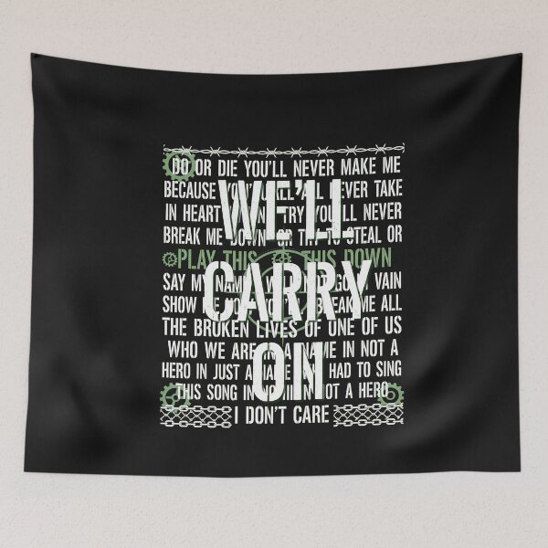Item preview, Carry On Grunge Lyric Typography  designed and sold by folk-4-arts.