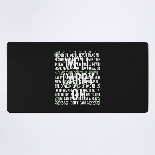 Item preview, Carry On Grunge Lyric Typography designed and sold by folk-4-arts.