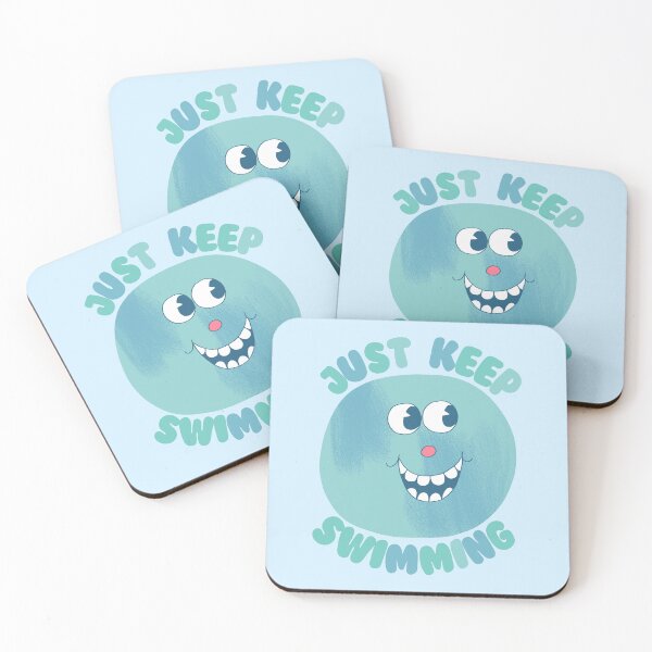 Item preview, Just Keep Swimming, Happy Face designed and sold by yellowflowerhut.