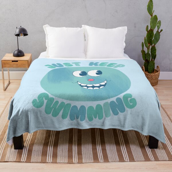 Item preview, Just Keep Swimming, Happy Face designed and sold by yellowflowerhut.