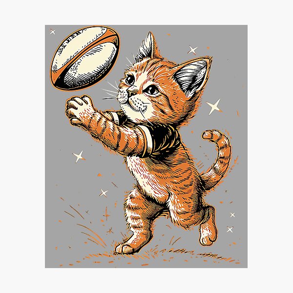 Item preview, Rugby Mens, Womens & Kids Cat Rugby Player Performance designed and sold by GreggRoss.