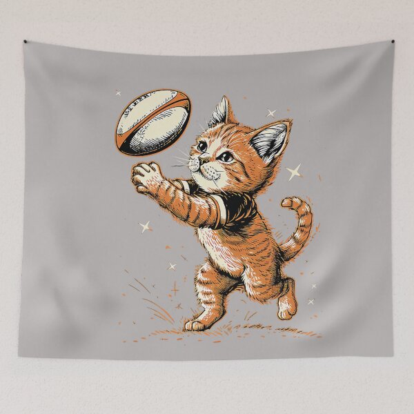 Item preview, Rugby Mens, Womens & Kids Cat Rugby Player Performance designed and sold by GreggRoss.