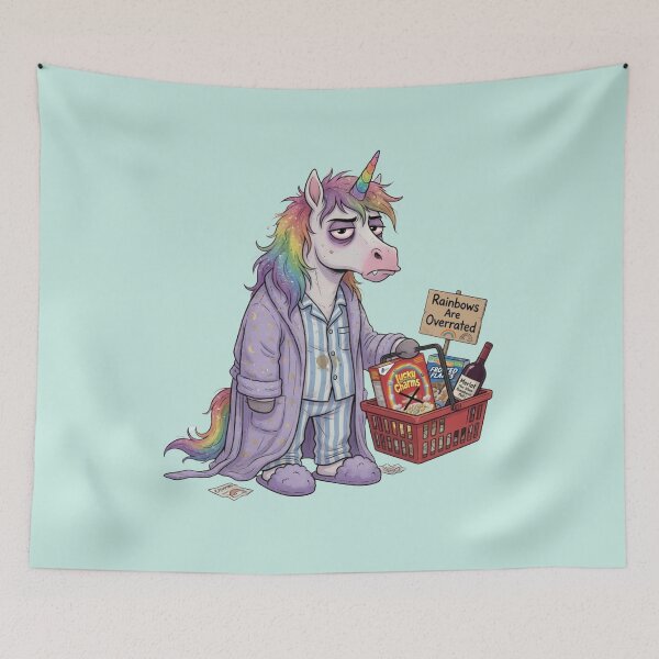 Item preview, Unicorn shopping - messy mane, annoyed facial expression designed and sold by design-rebell.