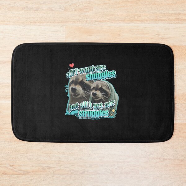 Item preview, Snuggles Struggles Raccoon Sad Animal Meme  designed and sold by folk-4-arts.
