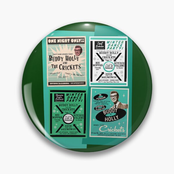 Item preview, Buddy Holly Green Collage designed and sold by Normbot2000.