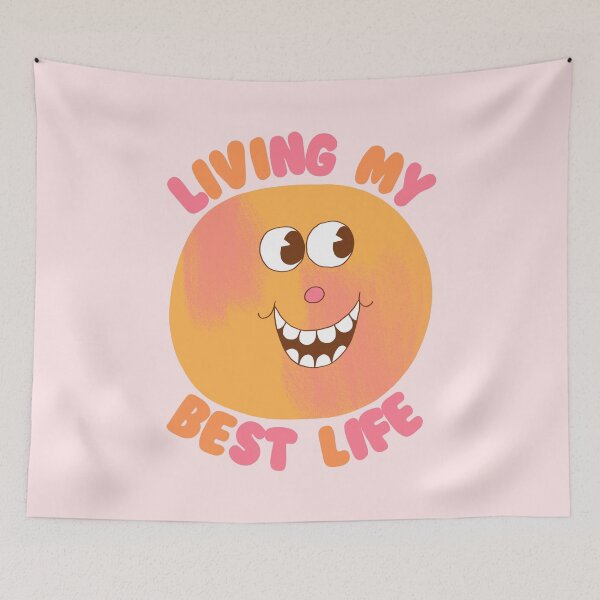 Item preview, Loving My Best Life, Happy Face designed and sold by yellowflowerhut.