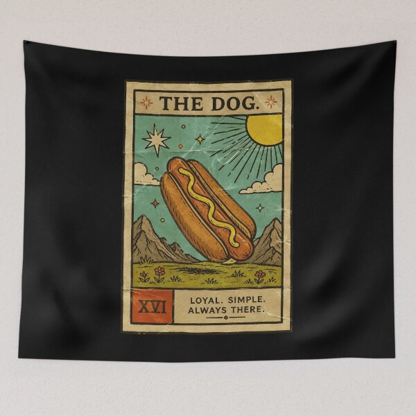Item preview, The Dog Funny Vintage Tarot Style Hot Dog designed and sold by ferminhays.
