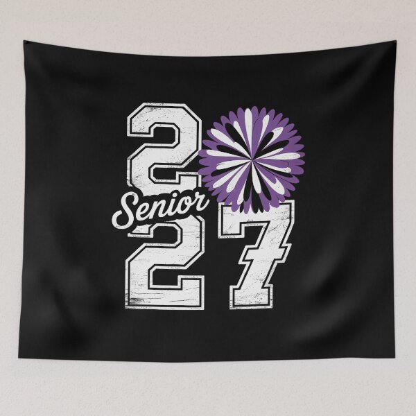 Item preview, Class of 2027 Cheer Purple Senior 2027 Back to School designed and sold by sailorjessiArt.