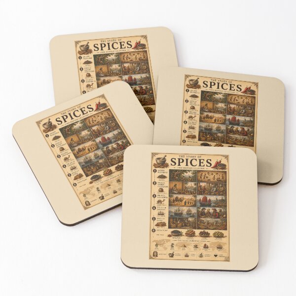 Item preview, The Story of Spices Vintage Poster designed and sold by Easternpantry.