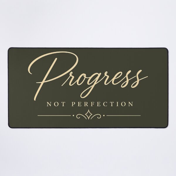 Item preview, Progress Not Perfection – Elegant Motivational Typography Design designed and sold by NBT-NOVA.