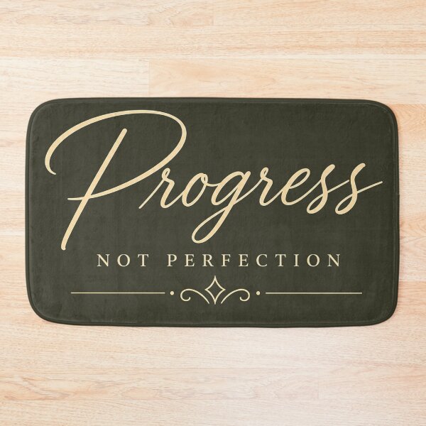 Item preview, Progress Not Perfection – Elegant Motivational Typography Design designed and sold by NBT-NOVA.