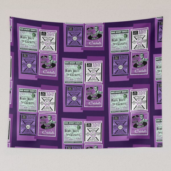 Item preview, Buddy Holly Purple Collage designed and sold by Normbot2000.