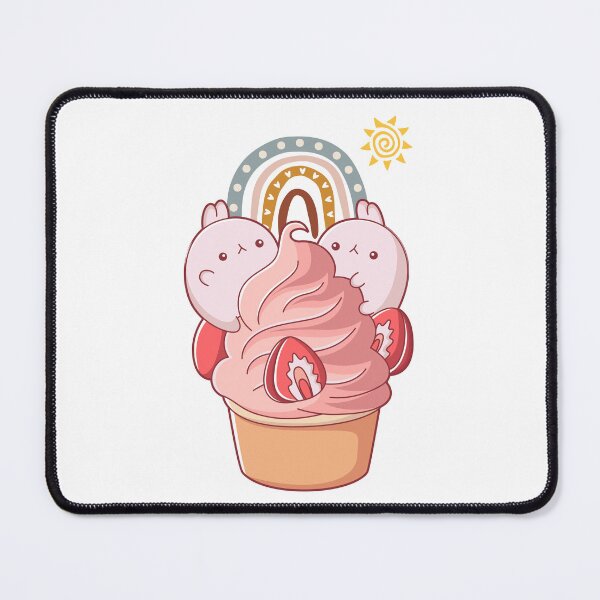 Item preview, Kawaii Bunny Strawberry Ice Cream Rainbow designed and sold by yuki-hana.