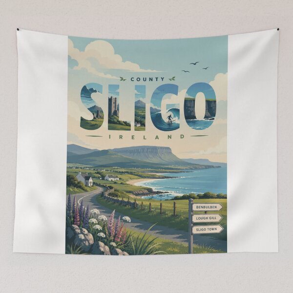 Item preview, County Sligo Atlantic Coast with Benbulben and Lough Gill Landscape designed and sold by Places On Earth.