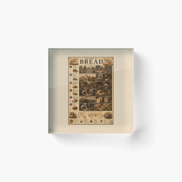Item preview, The History of Bread Infographic Poster designed and sold by Easternpantry.