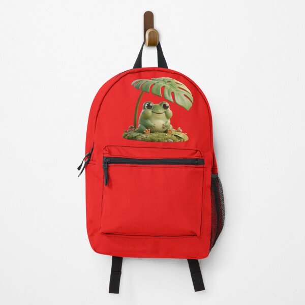Item preview, Cute 3D Frog Sitting Under Monstera Leaf - Wholesome Clay Art designed and sold by Utopian-Magic.