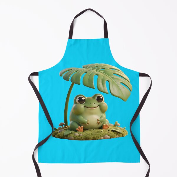 Item preview, Cute 3D Frog Sitting Under Monstera Leaf - Wholesome Clay Art designed and sold by Utopian-Magic.