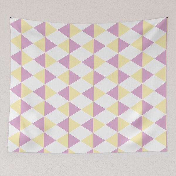 Item preview, Pastel Lavender and Yellow Geometric Triangle Tessellation Pattern designed and sold by AjjimaJKM.