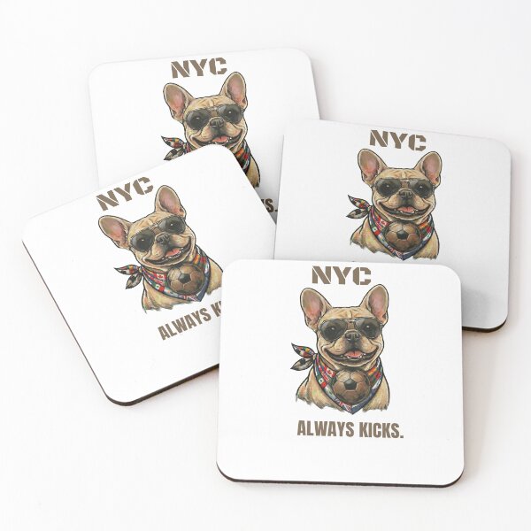 Item preview, NYC Never Sleeps - French Bulldog Soccer Football T-Shirt designed and sold by laughingshirts.