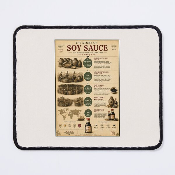 Item preview, The Story of Soy Sauce Vintage Infographic Poster  designed and sold by Easternpantry.