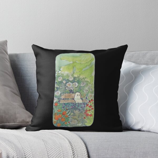 Item preview, Ghost in the Garden Bench Watercolor Art designed and sold by MiniStars9897.
