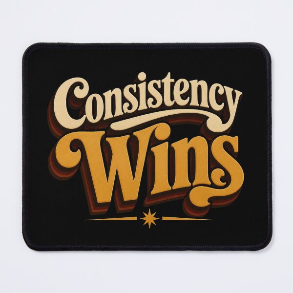 Item preview, Consistency Wins | Retro Motivation Typography Design designed and sold by Irene Catchmind.