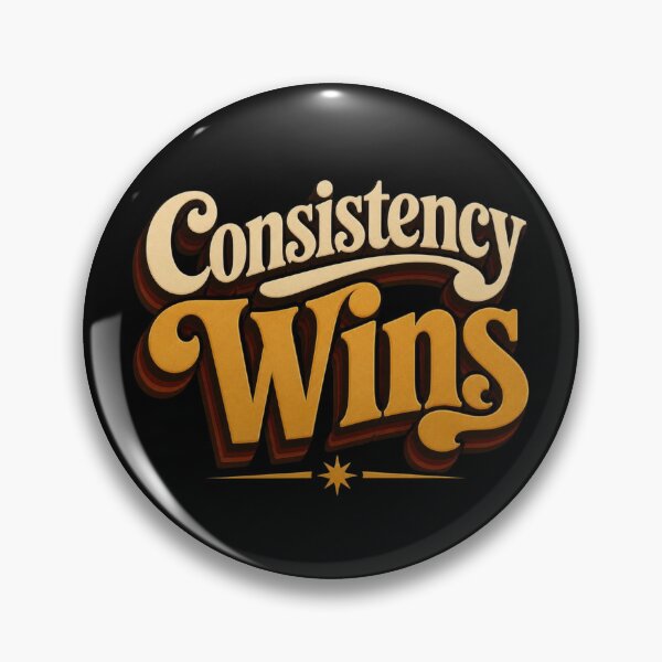 Item preview, Consistency Wins | Retro Motivation Typography Design designed and sold by Irene Catchmind.