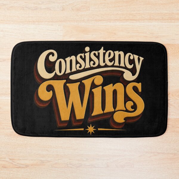Item preview, Consistency Wins | Retro Motivation Typography Design designed and sold by Irene Catchmind.