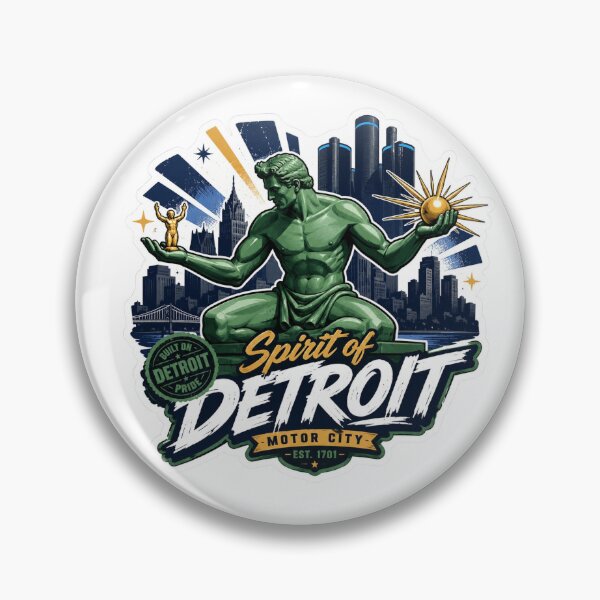 Item preview, Spirit of Detroit Motor City Sticker designed and sold by MadcapPrints.