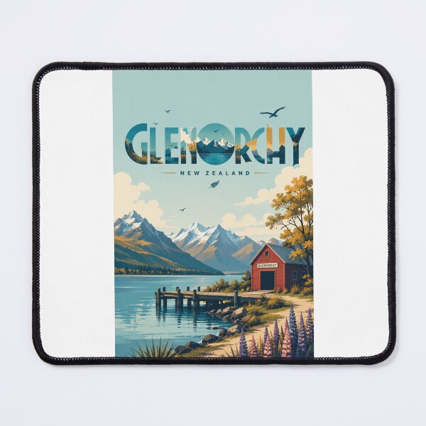 Item preview, Glenorchy New Zealand Lake Wakatipu and Southern Alps Scenic Landscape designed and sold by Places On Earth.
