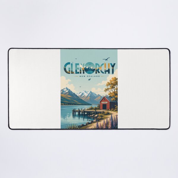 Item preview, Glenorchy New Zealand Lake Wakatipu and Southern Alps Scenic Landscape designed and sold by Places On Earth.