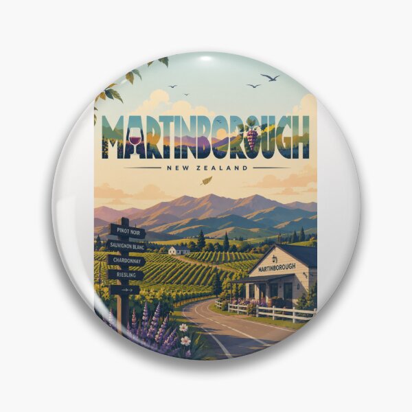 Item preview, Martinborough New Zealand Wairarapa Wine Region and Vineyard Countryside designed and sold by Places On Earth.