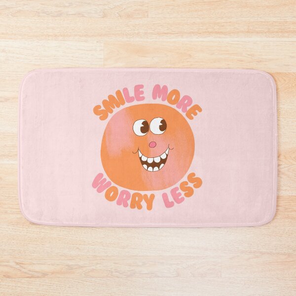 Item preview, Smile More Worry Less, Happy Face designed and sold by yellowflowerhut.