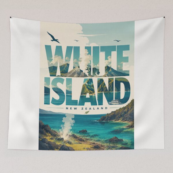 Item preview, White Island New Zealand Bay of Plenty Volcanic Coast and Whakaari Landscape designed and sold by Places On Earth.