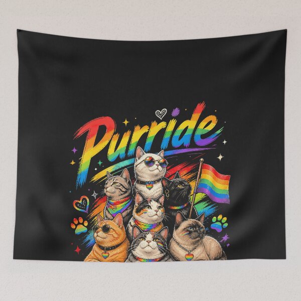 Item preview, Purride Cat Pride Ally LGBT Rainbow Animal Lovers Women Kids designed and sold by CriseldaBruning.
