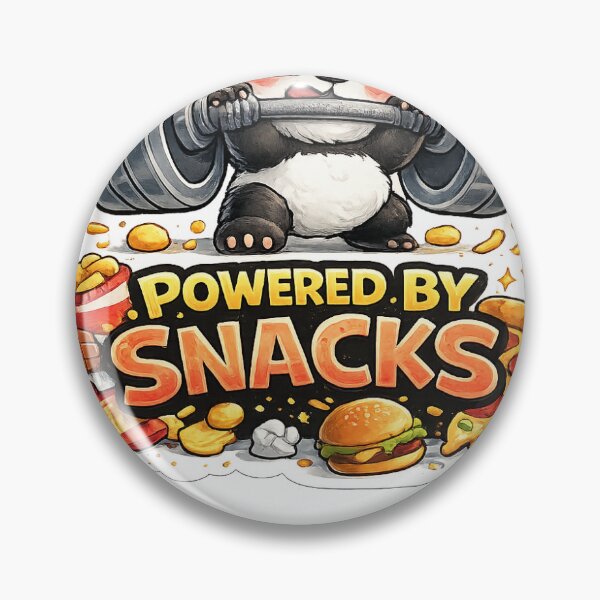 Item preview, Powered By Snacks Funny Fitness Panda Sticker designed and sold by PixelPanda28.